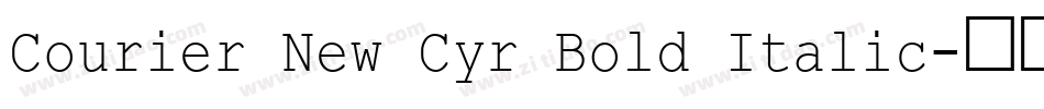 Courier New Cyr Bold Italic字体转换